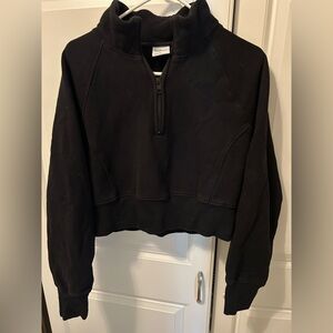 Aritzia TNA Black Quarter-Zip Women's Jacket in good used condition. Medium.